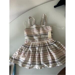 Japna Pink and Gray Smocked Peplum Camisole